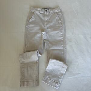 Everlane Women Jeans Cream High Rise Straight Leg Size 0